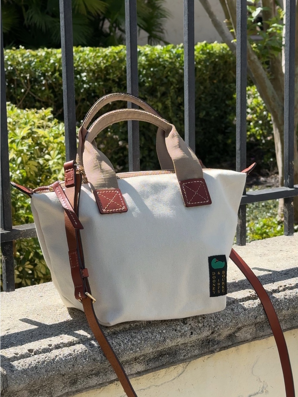 Canvas Crossbody Satchel 20 Dooney & Bourke